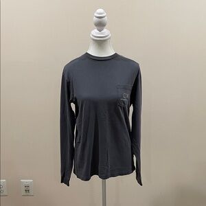 Vineyard Vines Elegant Charcoal Long Sleeve Women's Top